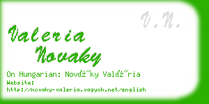 valeria novaky business card